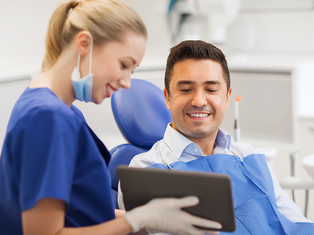 smiling dental patient